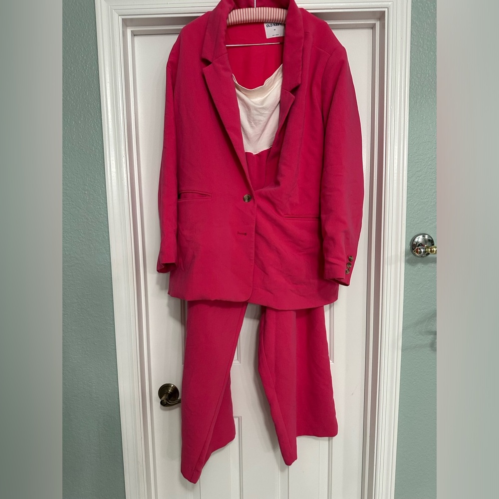 Fuchsia plus size Maternity Suit